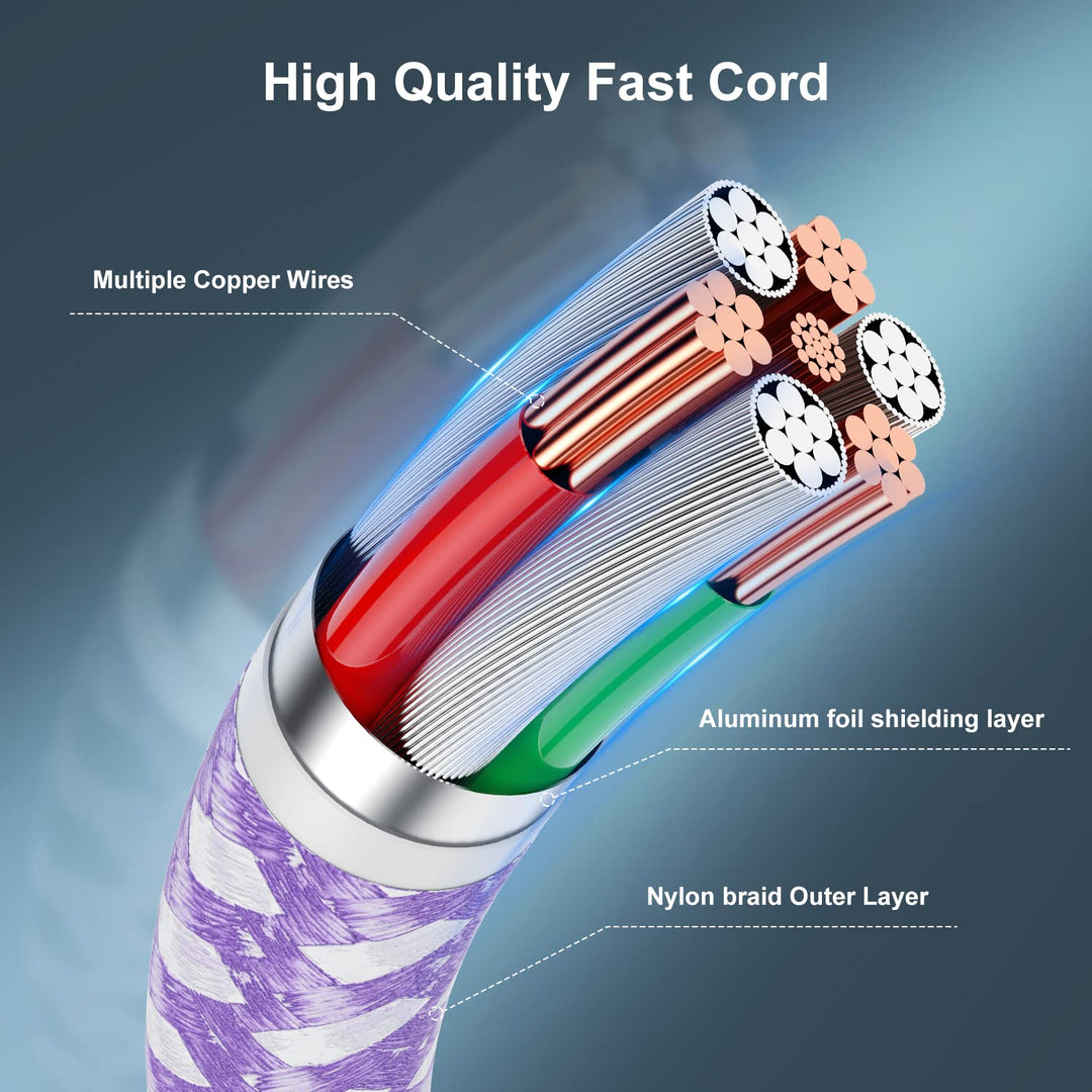 Essri for iPhone Charger Cord 3FT 3Pack, [MFI Certified
