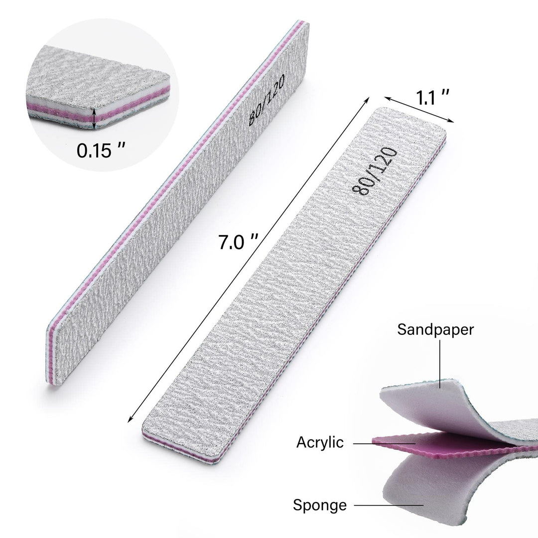 200 Pcs Mini Nail Files and 200 Pcs Orange Sticks, Double Sides Emery Boards Fingernail Files Wooden Cuticle Pusher Stick for Nails