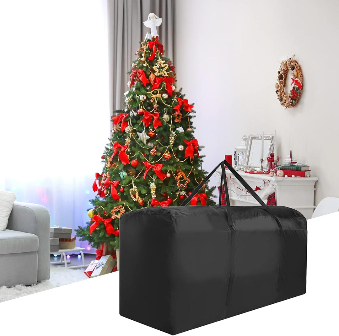 Christmas Tree Storage Bag, 12 ft Skeleton and Tree Bag, with Handles &amp; Dual Zipper, Heavy Duty Waterproof Large Storage Container for Trees and Decorations, Multi-purpose Indoor/Outdoor Storage