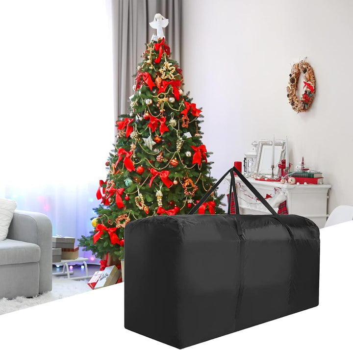 Christmas Tree Storage Bag, 12 ft Skeleton and Tree Bag, with Handles &amp; Dual Zipper, Heavy Duty Waterproof Large Storage Container for Trees and Decorations, Multi-purpose Indoor/Outdoor Storage