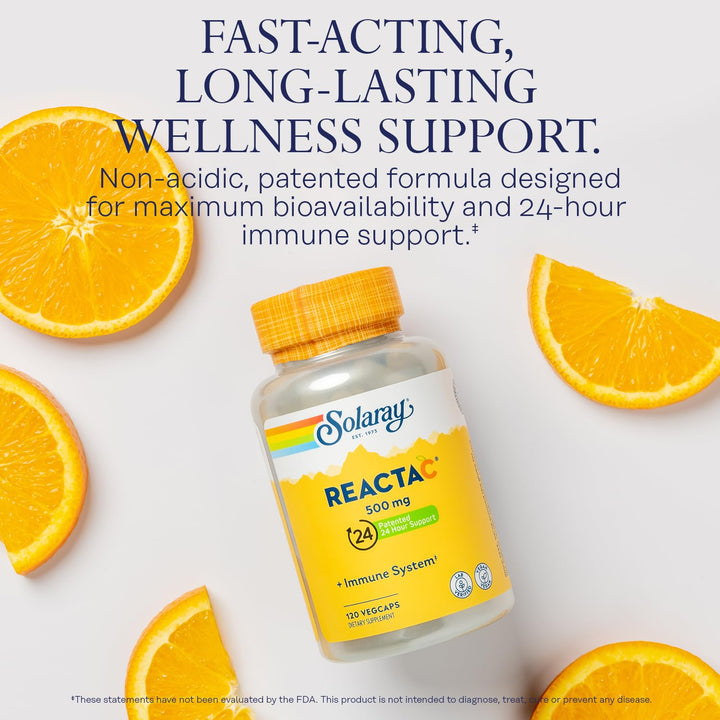 SOLARAY Reacta-C with 500mg Vitamin C, 200mg Bioflavono