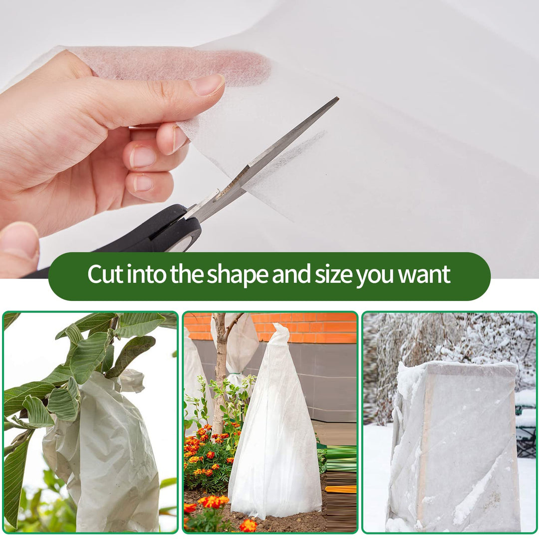 10Ft x 30Ft Plant Covers Freeze Protection, Reusable Frost Cover Plants Blanket for Winter, Floating Row Fabric Cover for Vegetables, Insect Protection, Sunscreen, Season Extension, 0.74oz/yd²