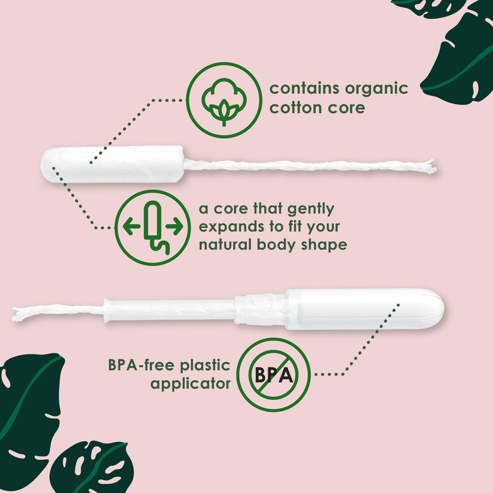 L. Organic Cotton Tampons Regular Absorbency, Free from