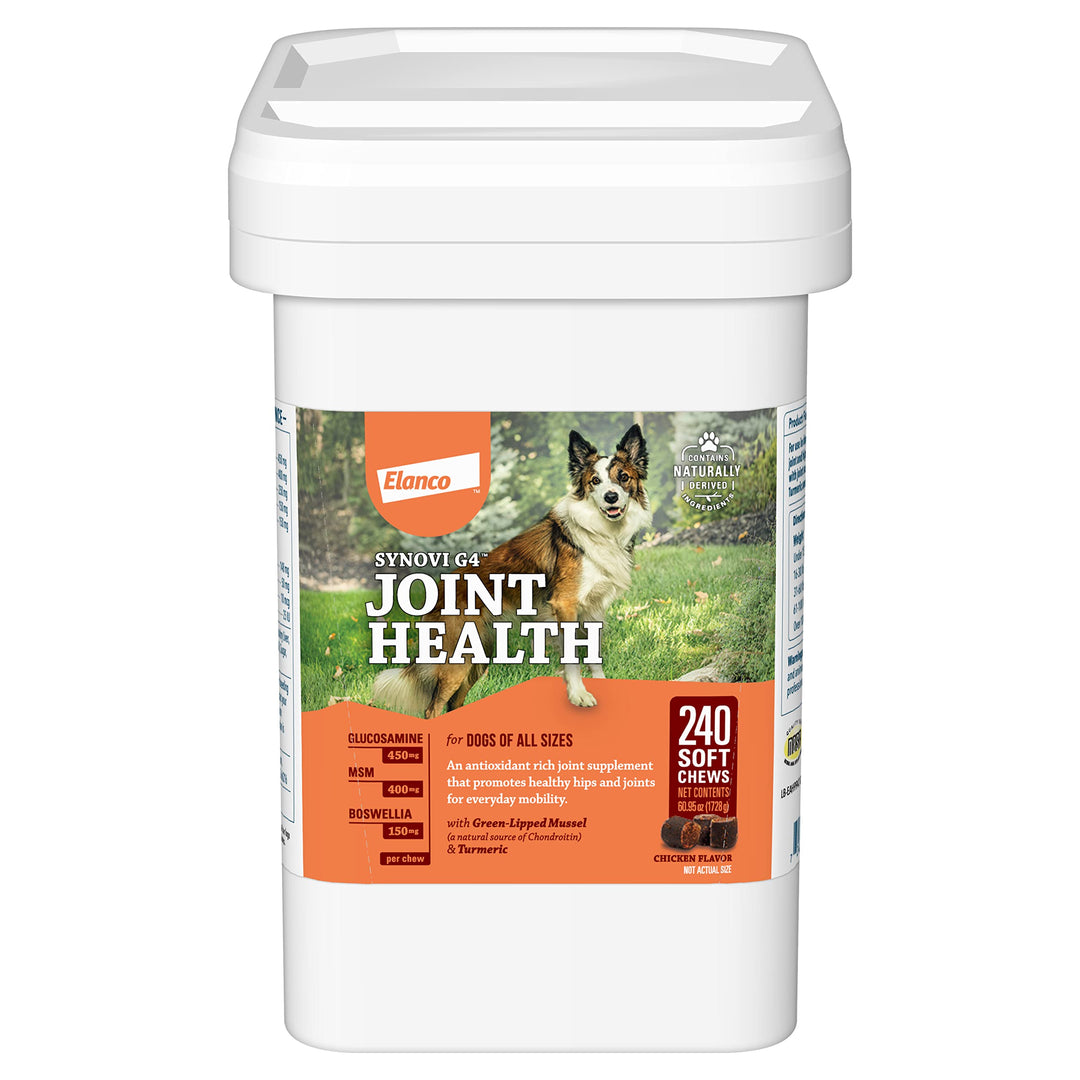 G4 Dog Joint Supplement Chews, 240-Count, for Dogs of All Ages, Sizes and Breeds