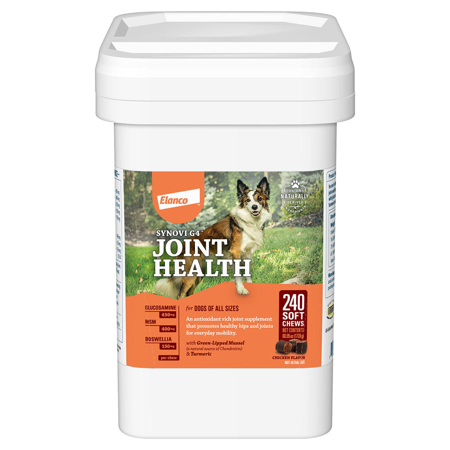G4 Dog Joint Supplement Chews, 240-Count, for Dogs of All Ages, Sizes and Breeds