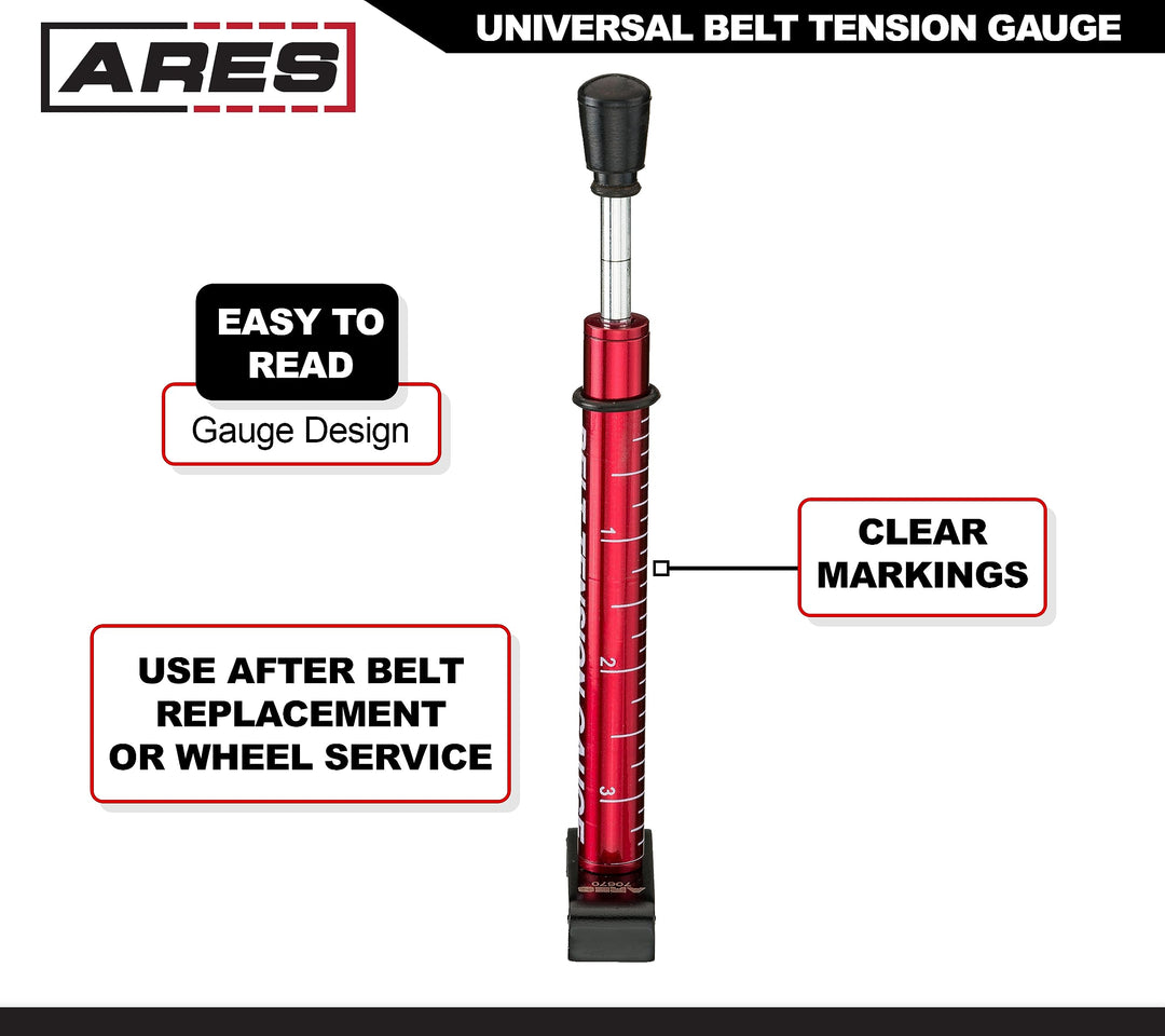 15033 - Belt Tension Gauge - Use After Belt Replacement, Adjustment or Wheel Service for Accurate Motorcycle Belt Tension Setting - Universal Design - 10 Lb Specification - Compatible with Harley