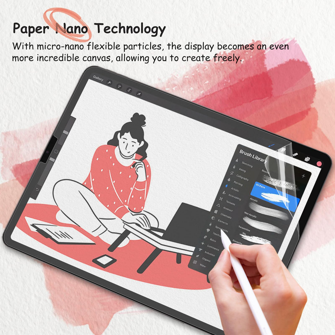 Paper Screen Protector Compatible with iPad Pro 11 inch (2022/2021/2020/2018), iPad Air 5th / 4th Generation (10.9,2022/2020), iPad Air 5 / iPad Air 4 Matte PET Film for Drawing,1 Pack