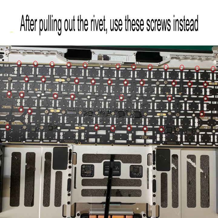 50pcs Keyboard Rivets Screws + Screwdriver for MacBook pro Retina A1706 A1707 A1990 A1708 A1989 A2141 A1932 A2179 A2251 A2289 A2337 A2338 A2442 A2485 A2681 A2779 A2780 A2941,Year 2016-2023