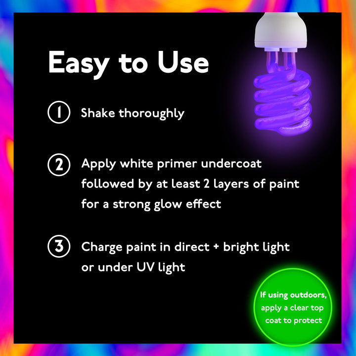 2-in-1 Glow-in-the-Dark Paint, Reflective Acrylic Paints for Outdoor and Indoor Use on Canvas, Walls and Ornament Painting - Easter Egg Painting Decoration, Set of 8, 20 mL
