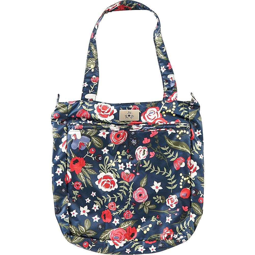 Limited Edition Be Light Everyday Lightweight Zippered Tote Bag, Midnight Posy