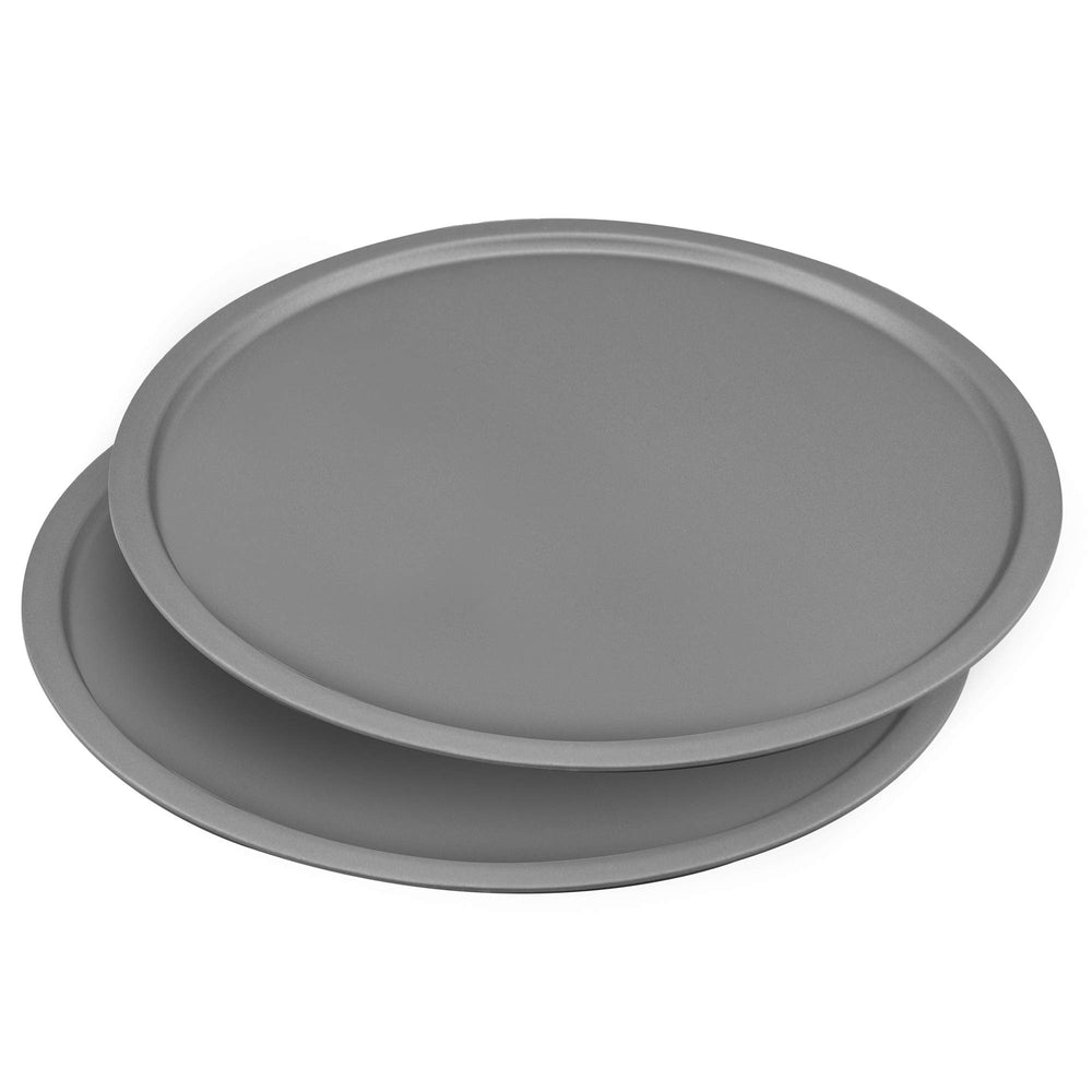 mpany OvenStuff Nonstick 12” Pizza Pan, 2-Piece Set, Gray
