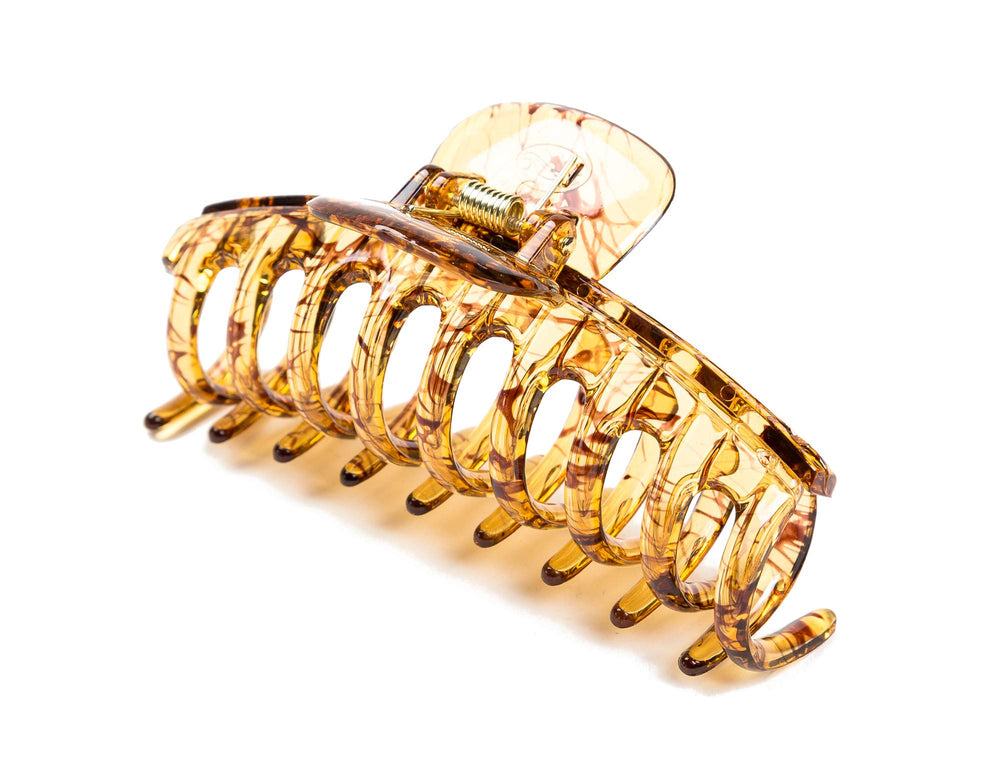 4.3 Women Hair Clips Plastic Claw Crystal Banana, Pack of Two (Set 1)