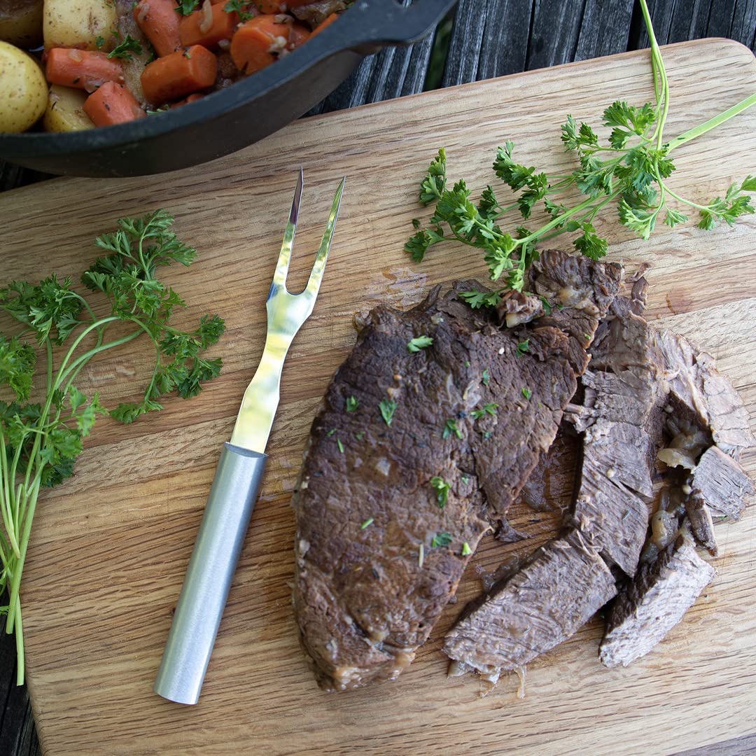 Rada Cutlery Carving Fork – Stainless Steel Tine and Aluminum Handle Made in USA, 9-1/2 Inches