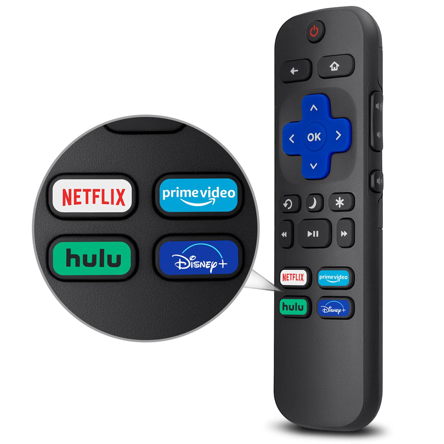 Replacement Remote Control Only for All Roku TV, Compat