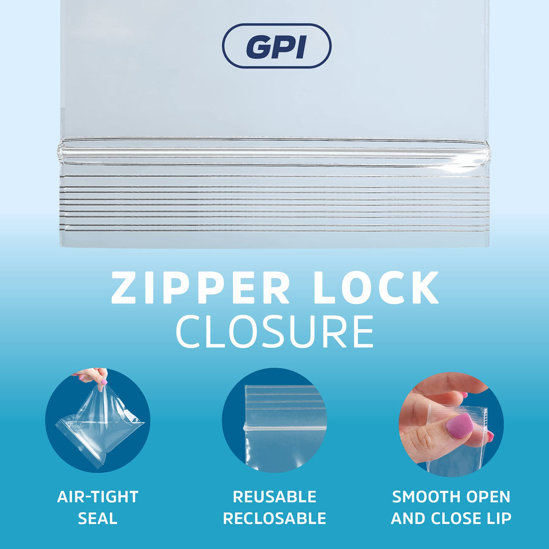 GPI - 100 CASE, 4 x 10 Long, Clear Plastic RECLOSABLE Z