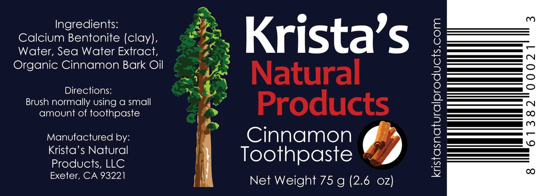 Organic Cinnamon Toothpaste made by Krista&#39;s Na
