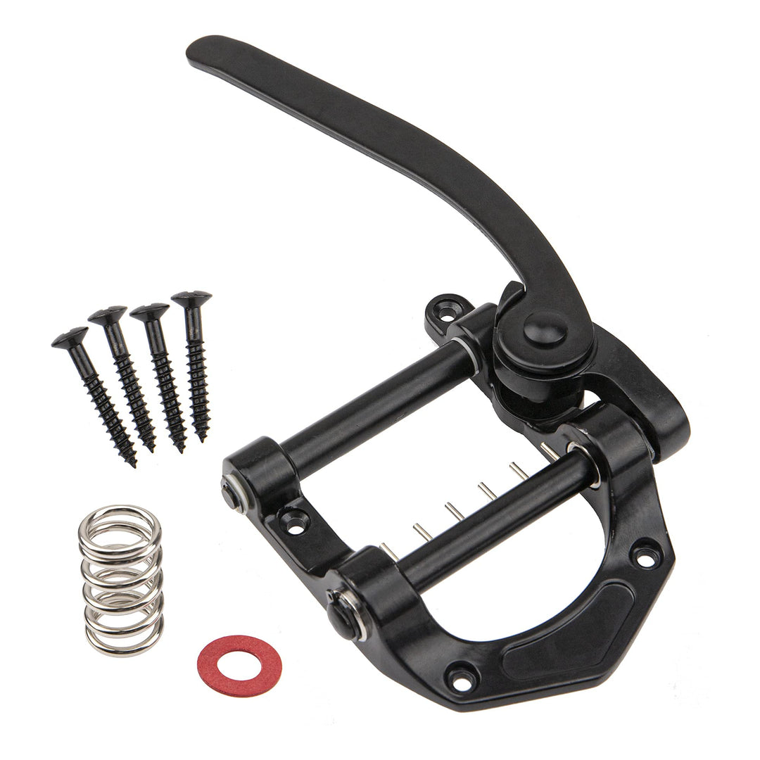 1Pcs Yootones Guitar Tremolo Unit Vibrato Bridge Tremolo Tool Accessories Flat Compatible with Les Paul LP SG Tele Electric Guitar (Black)
