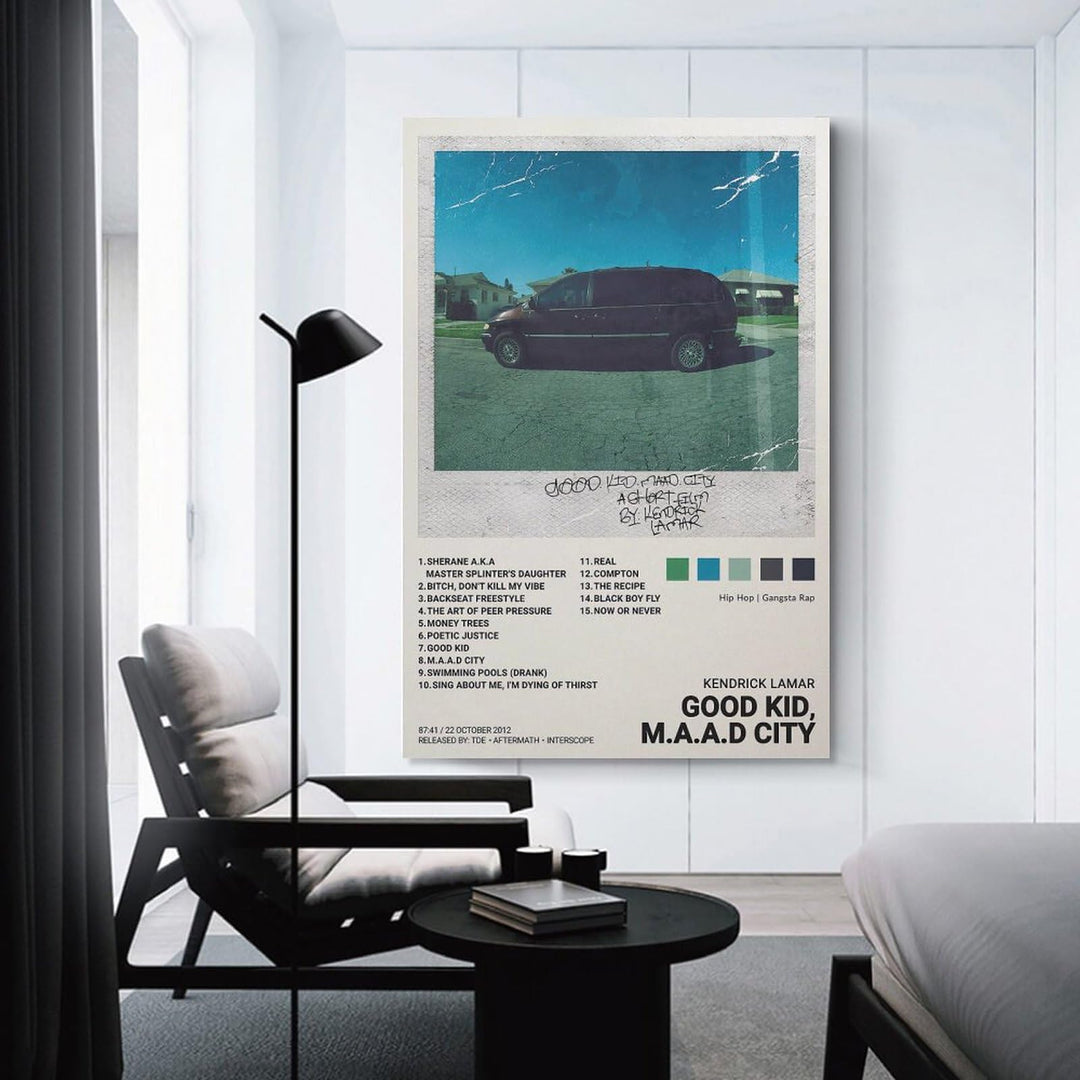 Kendrick Lamar Poster GOOD KID, M.A.A.D CITY Poster Canvas Printed Poster Unframe:12x18inch(30x45cm)