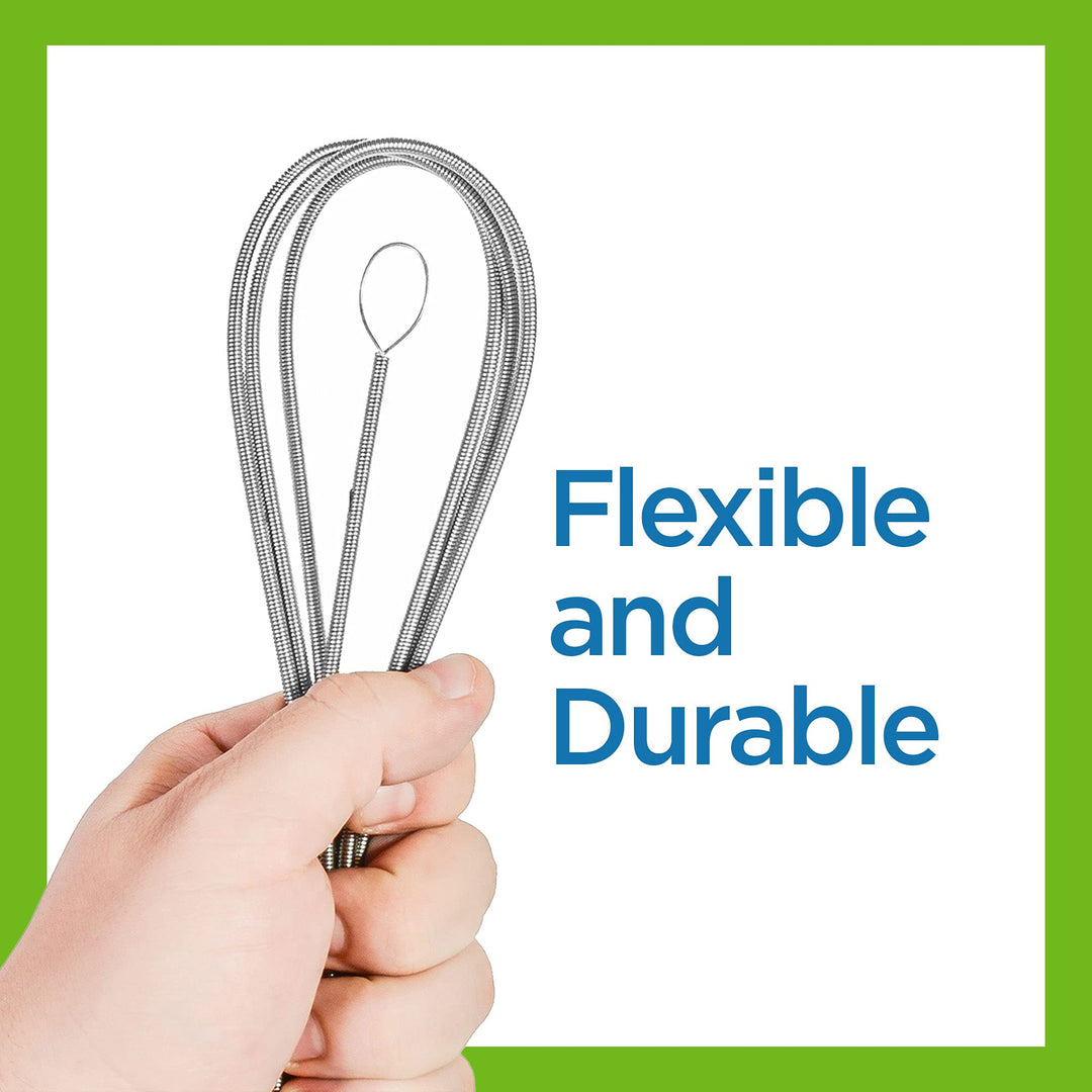 CPAP Tube Cleaning Brush - Flexible Stainless Wire Tube Cleaning Brush (7 Feet) Plus Handy Brush (7 Inches) Fits Standard 22-mm Diameter Tubing - CPAP Cleaning Supplies - CPAP Hose Cleaner