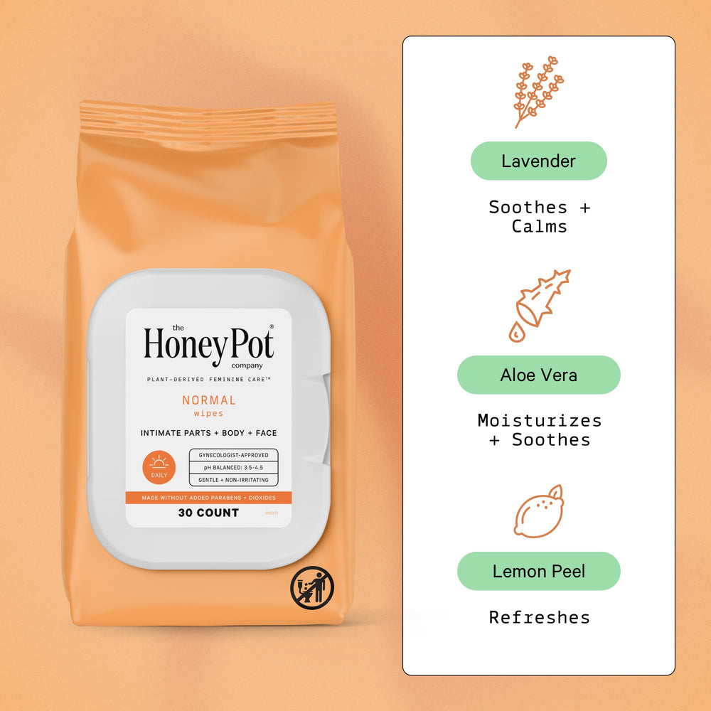 The Honey Pot Company - Normal Wipes For Intimate Parts