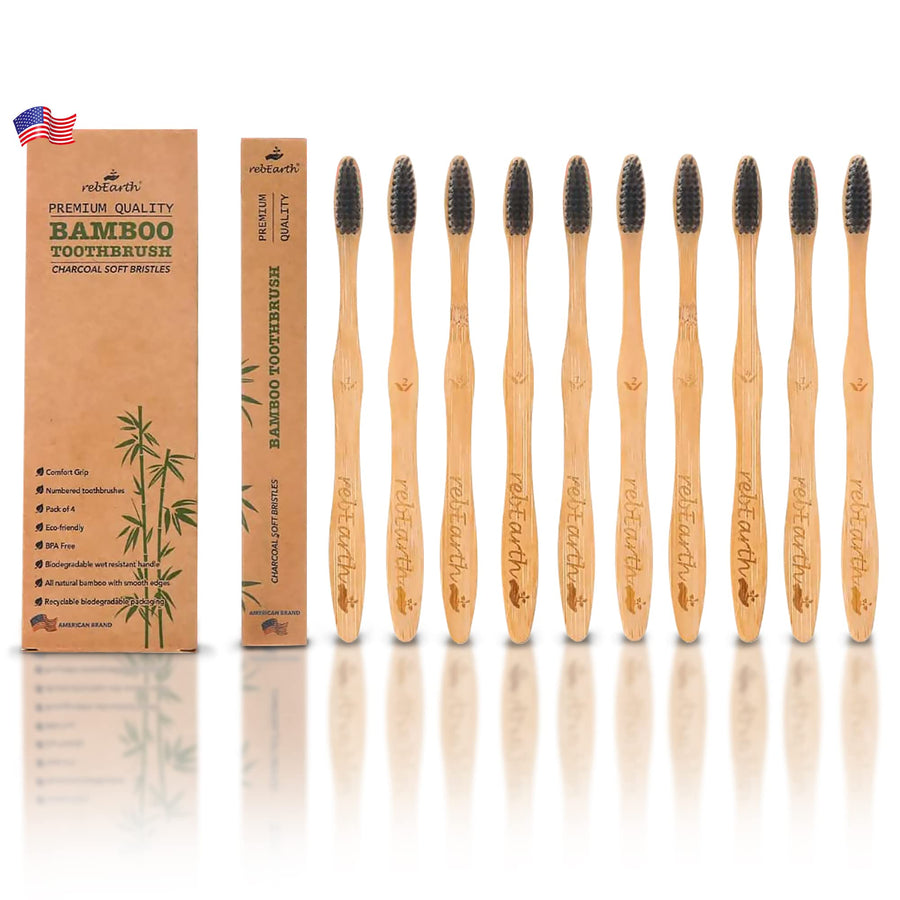 Bamboo Toothbrush I Soft Bristles Best for Sensitive Gu