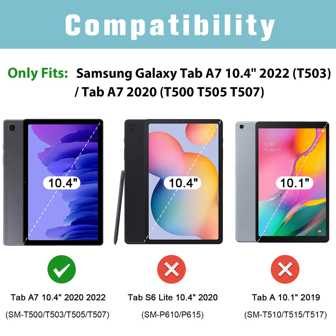 Kids Case for Galaxy Tab A7 10.4 2020 (T500 T503 T505 T507), Shock Proof Convertible Handle Stand Cover Lightweight Kids Friendly Protective Case for 10.4 inch Galaxy Tab A7 -Blue