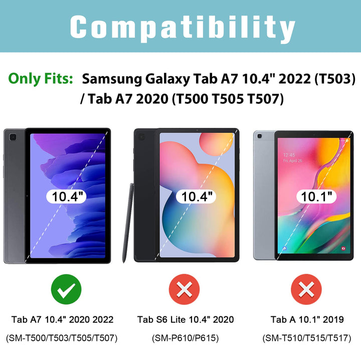 Kids Case for Galaxy Tab A7 10.4 2020 (T500 T503 T505 T507), Shock Proof Convertible Handle Stand Cover Lightweight Kids Friendly Protective Case for 10.4 inch Galaxy Tab A7 -Blue