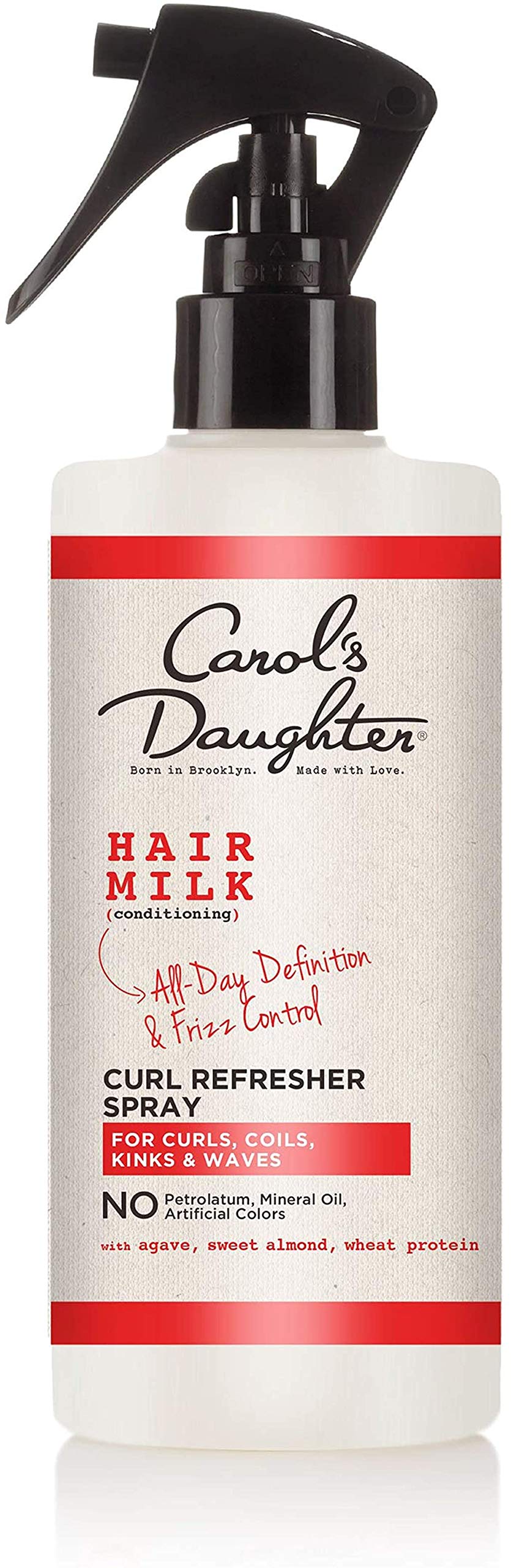 Hair Milk Curl Refresher Spray for Coils and Waves, with Agave, Sweet Almond and Wheat Protein, 10 fl oz