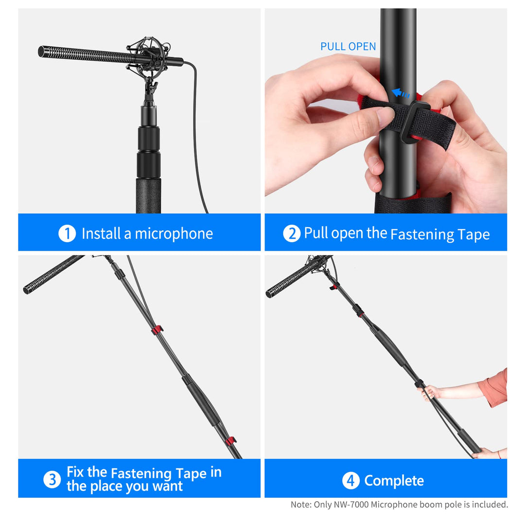 NEEWER NW-7000 Microphone Boom Arm, 3 Section Extendabl