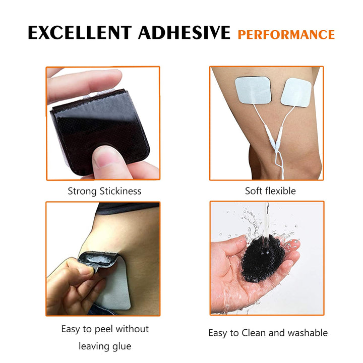 24PCS TENS Unit Replacement Pads 2X2, Reusable Tens Pad