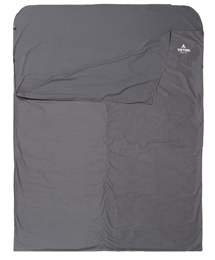 Mammoth Cotton Sleeping Bag Liner; A Clean Sheet Set Anywhere You Go; Perfect for Travel, Camping, and Anytime You’re Away from Home Overnight; Machine Washable , Black, 91 x 58