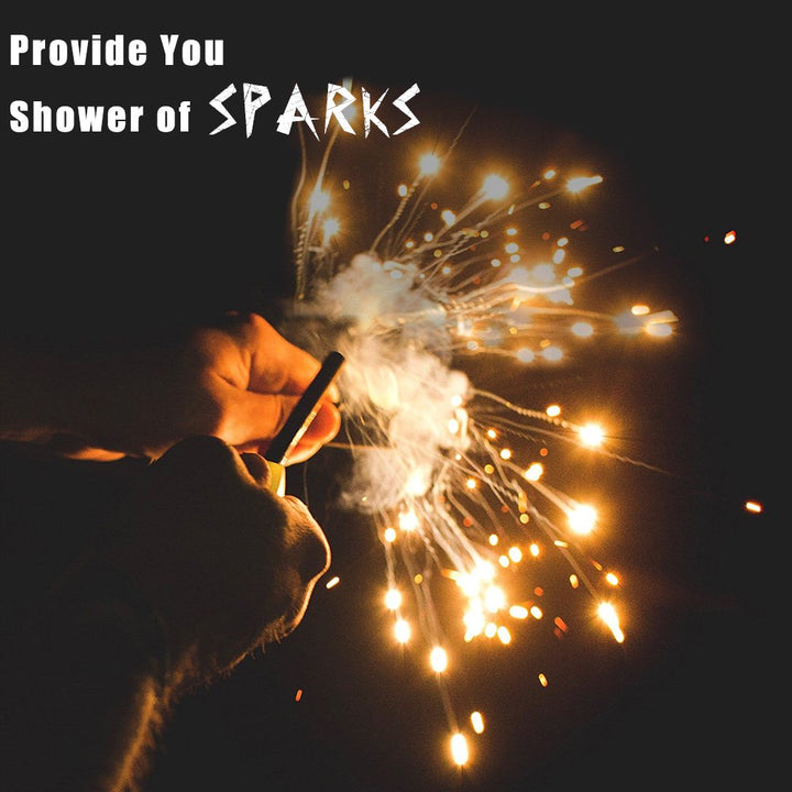 2 PCS 1/2 Inch X 6 Inch Ferrocerium Rod Flint Fire Starter, Super Thick Rod Provide You A Decent Shower of Sparks, Drilled A Lanyard Hold Great for DIY Your Own Survival Kit