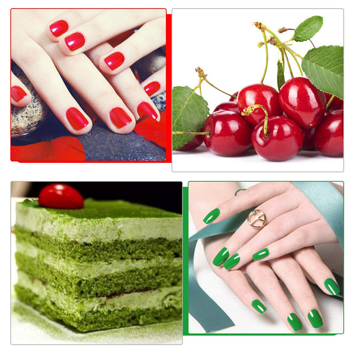 Nail Gel Polish, 36 Colors x 8ML Nail Art Pigment Set Nail Gel Builder Polish Solid Glue Extension Gel with One Nail Brush Nail Art Accessories