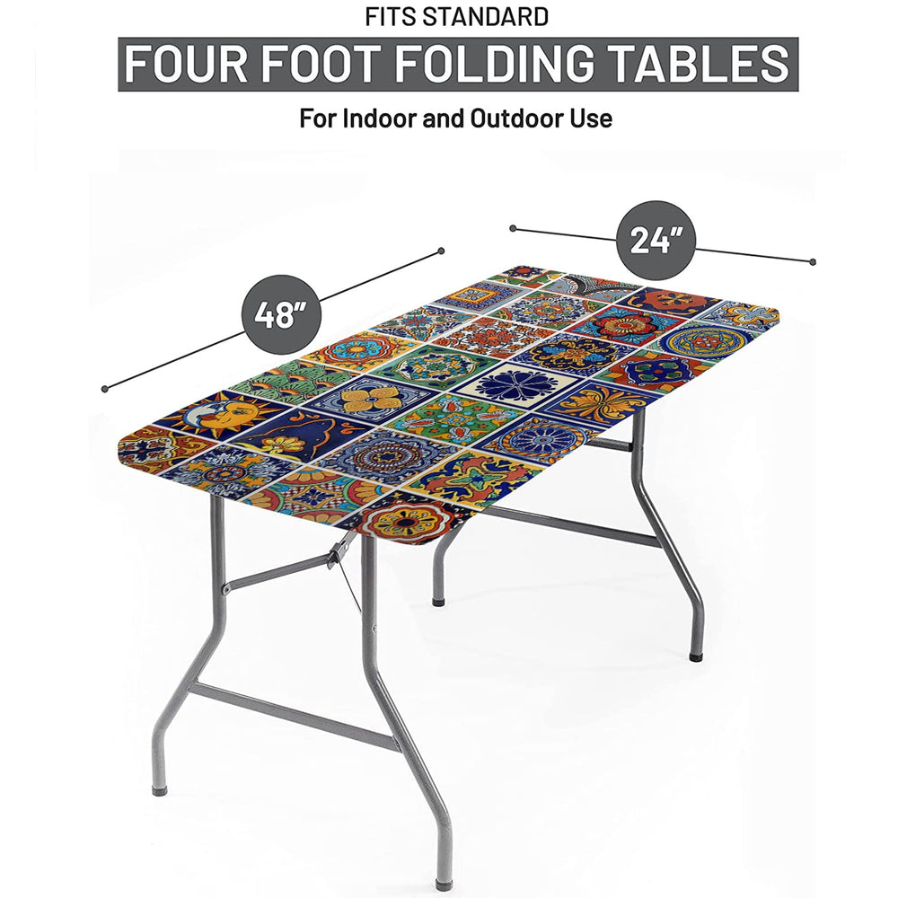 SongYi Bohemian Fitted Tablecloth Rectangle 4ft-(24 x 4