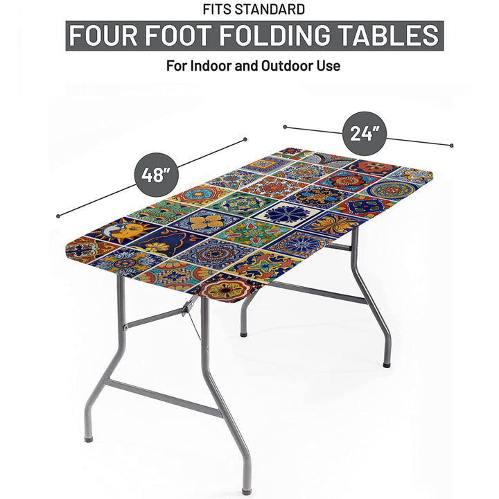 SongYi Bohemian Fitted Tablecloth Rectangle 4ft-(24 x 4