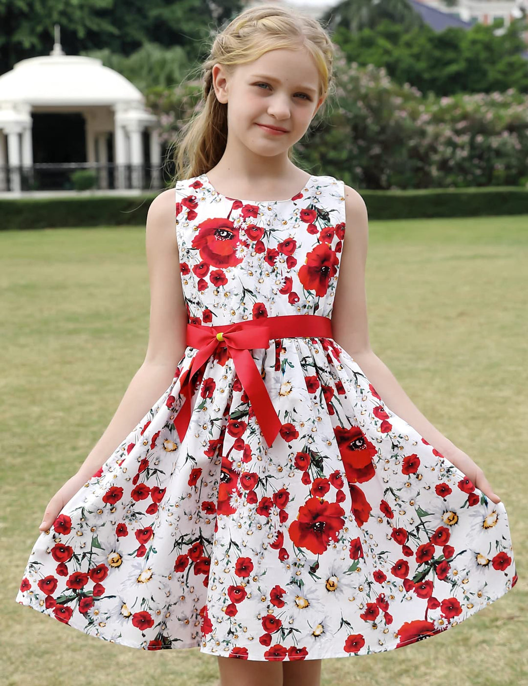 Party Floral Little Girls Toddler Summer Dresses Clothes,E35,7-8 Years(140)