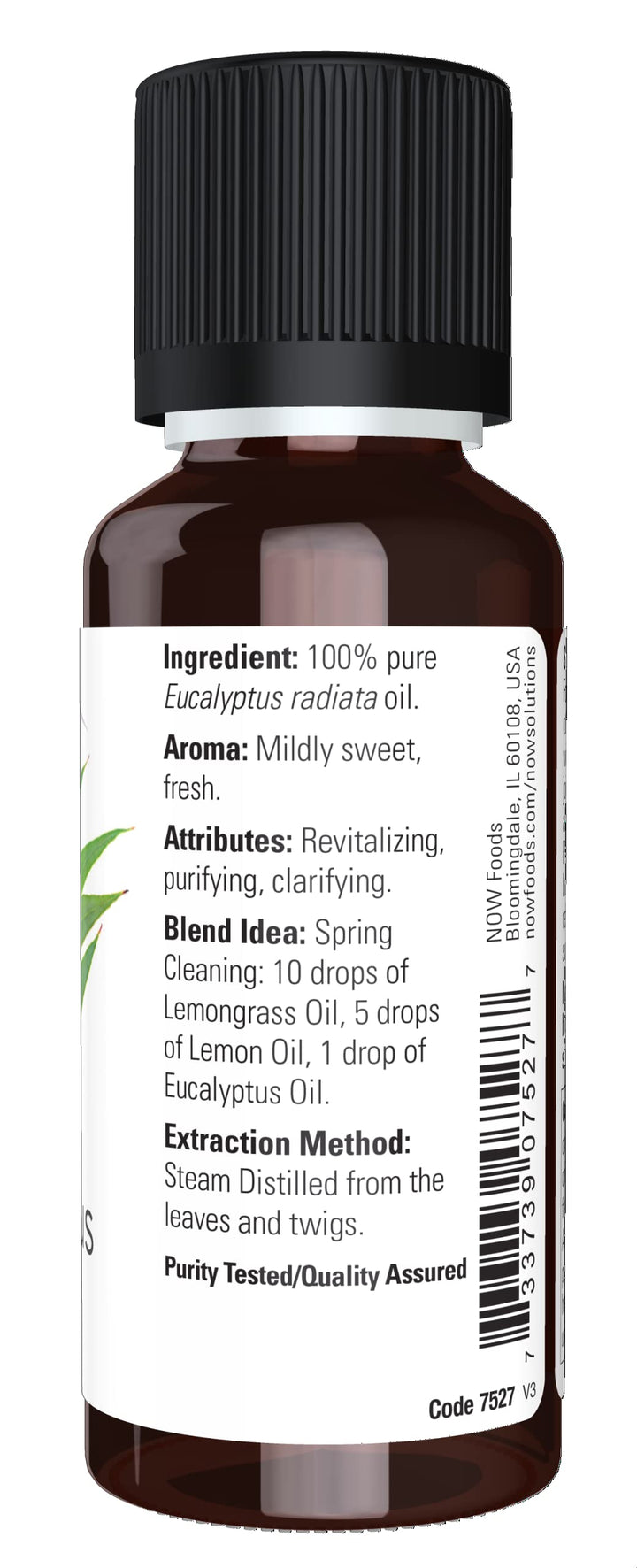 NOW Essential Oils, Eucalyptus Radiata Oil, Revitilizin