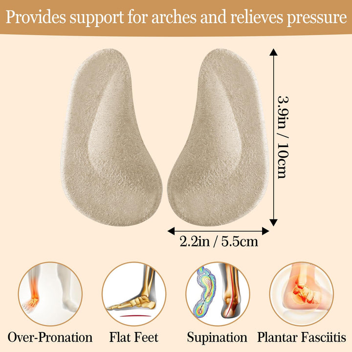 Madholly 6 Pairs Arch Support Gel Insole for Flat Feet,