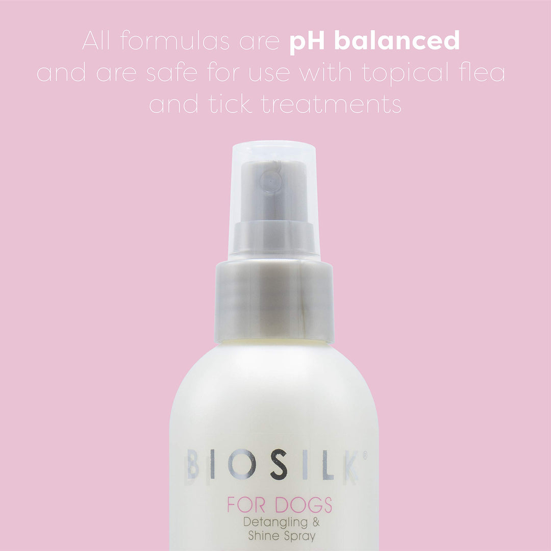 for Dogs Silk Therapy Detangling Plus Shine Mist for Dogs | Best Detangling Spray for All Dogs &amp; Puppies for Shiny Coats and Dematting | 8 Oz Bottle (Packaging May Vary),WHITE (Pack of 1)