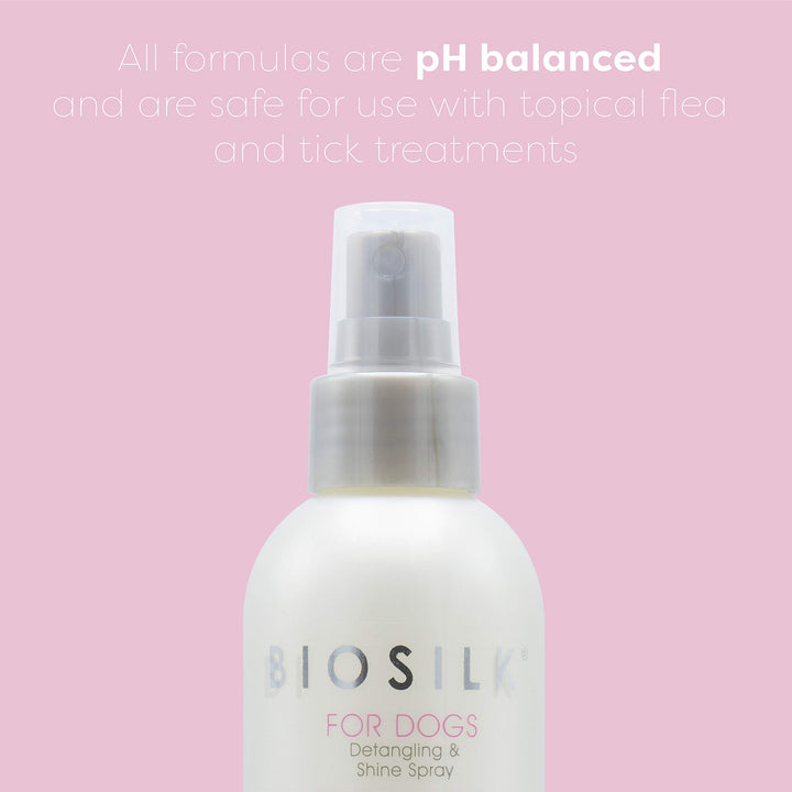 for Dogs Silk Therapy Detangling Plus Shine Mist for Dogs | Best Detangling Spray for All Dogs &amp; Puppies for Shiny Coats and Dematting | 8 Oz Bottle (Packaging May Vary),WHITE (Pack of 1)