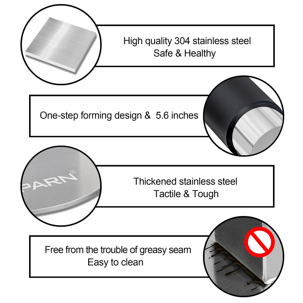 5.5 Stainless Steel Smashed Burger Press, Burger Smasher, Professional Griddle Accessories Kit Grill Press for Flat Top Griddle Grill Cooking