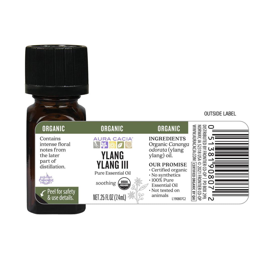 Ylang Ylang : Organic Essential Oil, Ylang Ylang, 0.25 Fluid Ounce