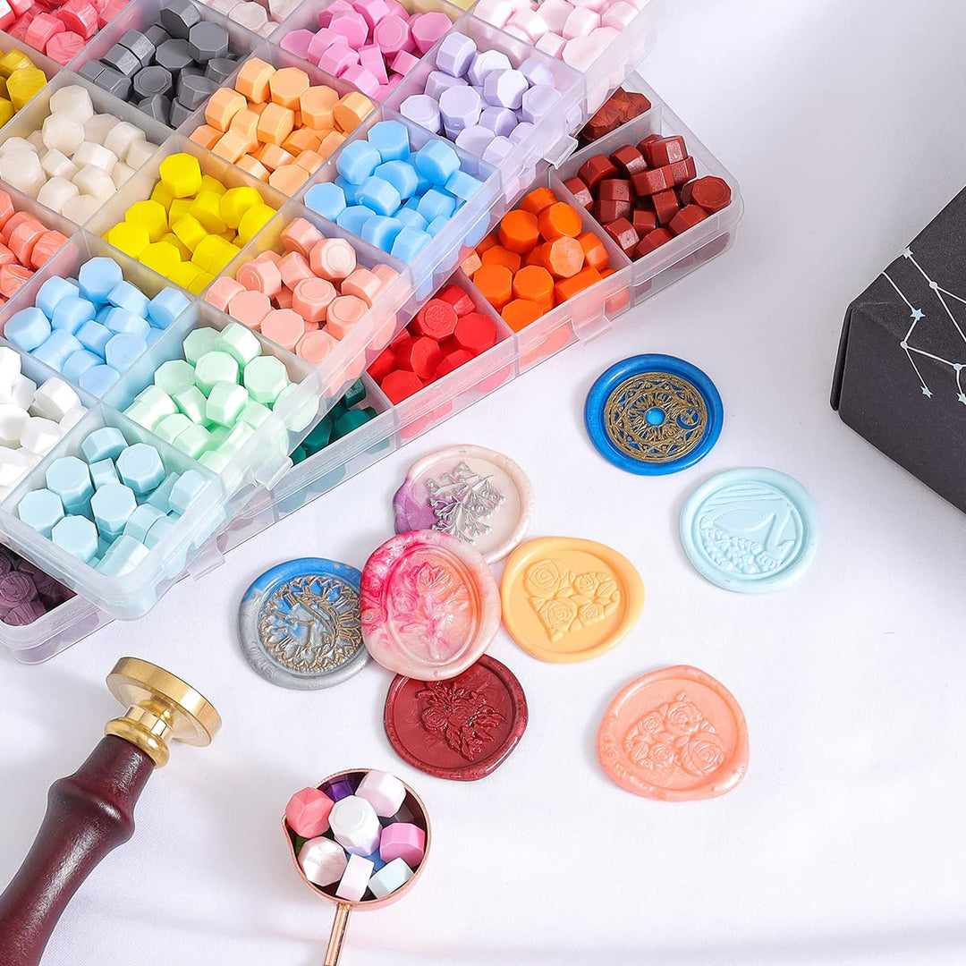 iteryou 1248 Pcs Wax Seal, Sealing Wax for Wax Stamp, W