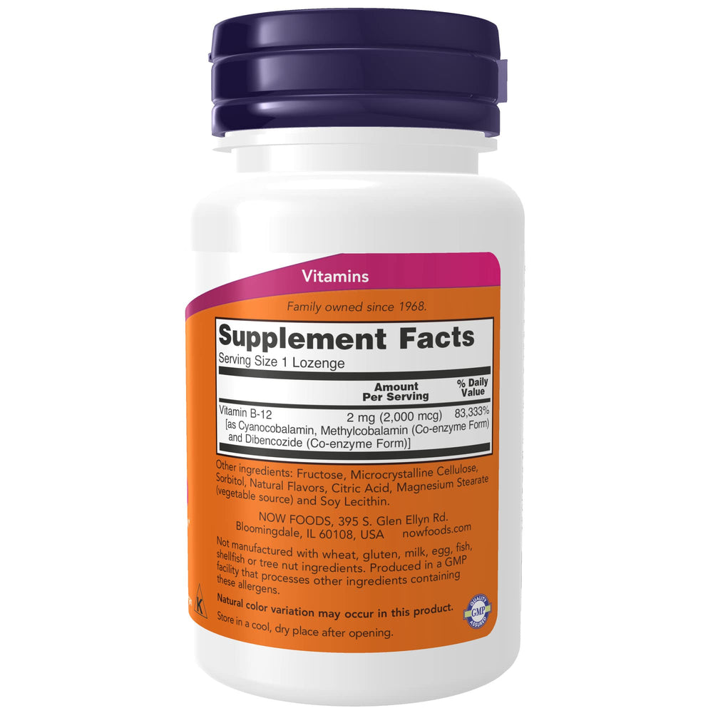 NOW Foods Supplements, B-12 2,000 mcg, Energy Productio