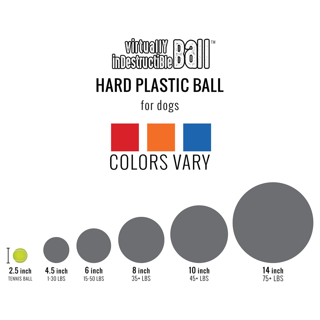 B00CIT99BC Virtually Indestructible Best Ball (hard plastic, colors may vary), All Breed Sizes , 14 inch