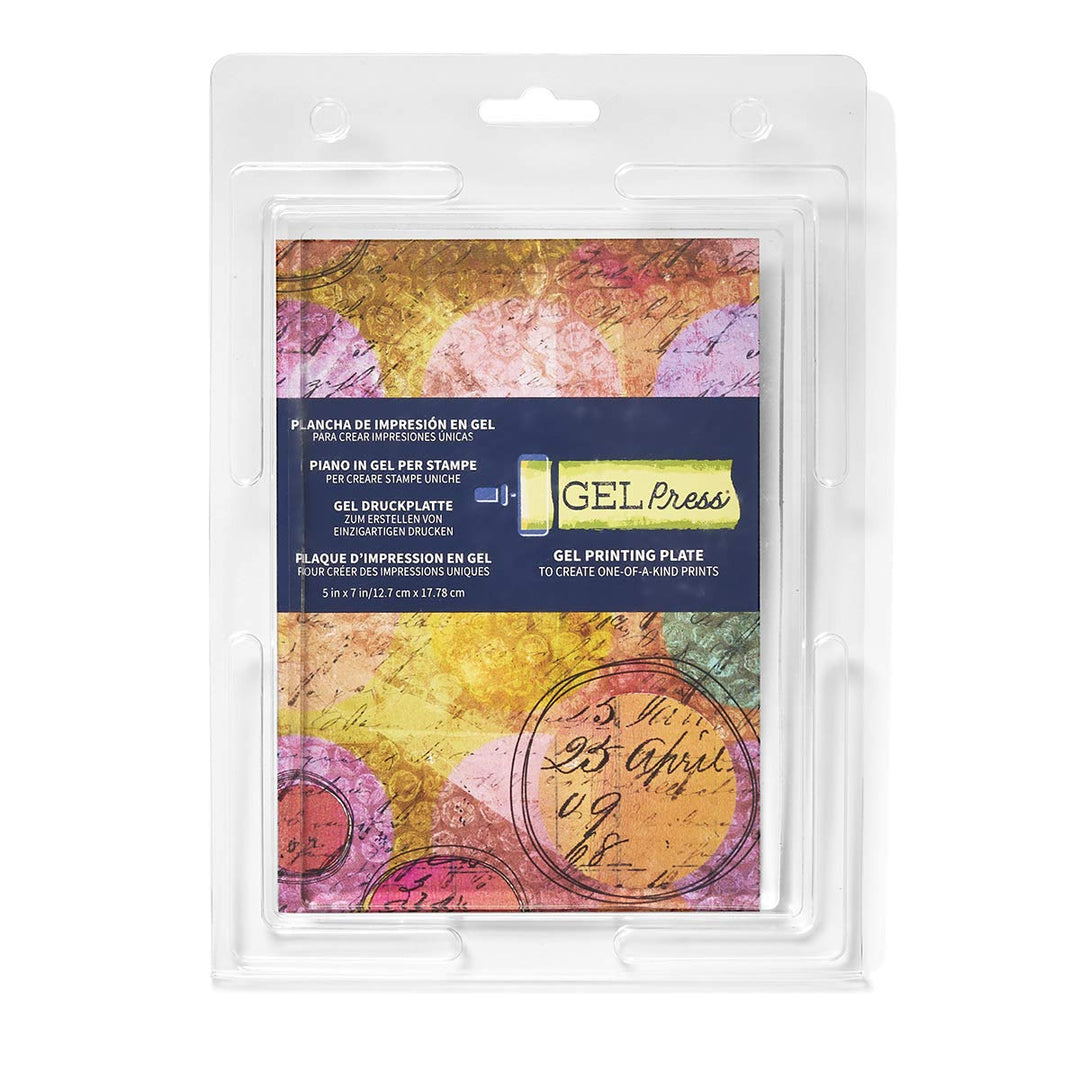 Monoprinting Print Plate - 5” X 7” Gel Plate - Printmaking Supplies - Reusable Gel Printing Plate for Press Art for Card Making, Scrapbooking, Journaling, Arts and Crafts, Home Decor