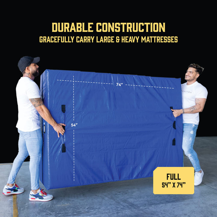 Mattress Bags for Moving with 8 Handles - Full Size - Extra-Thick Mattress Bag for Moving - Reusable Mattress Storage Bag - Mattress Cover for Moving with Zipper, Moving Mattress Bag Protector