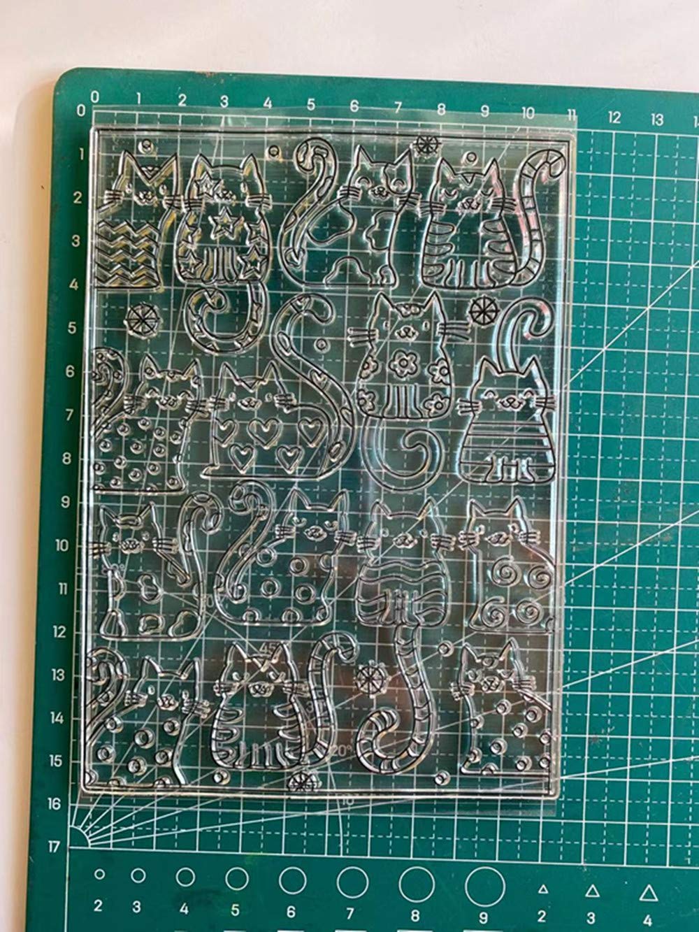 Cats Background Clear Stamps for Cards Making Decoration Clear Stamps and DIY Scrapbooking Crafting