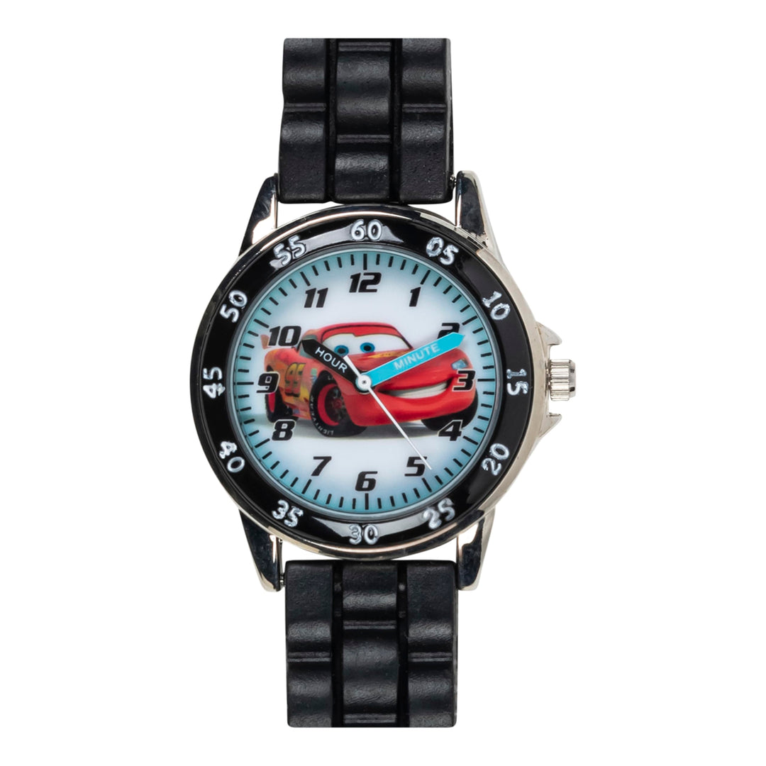 Disney Pixar Cars Lightning McQueen Time-Teaching Watch for Kids with Interactive Racing Dial