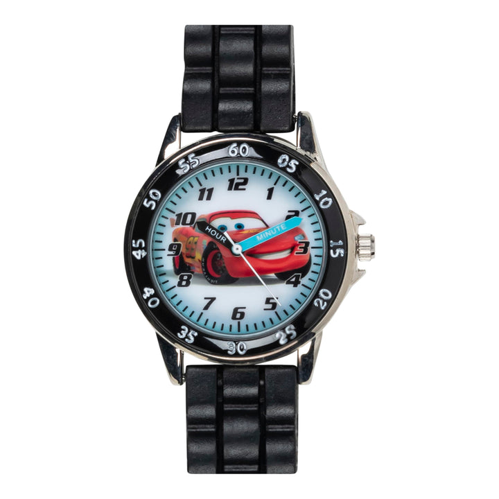 Disney Pixar Cars Lightning McQueen Time-Teaching Watch for Kids with Interactive Racing Dial